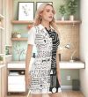 Next Level Women Mini Polo Collar Bodycon Tribal Dress