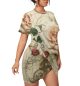 Hem Mini Dress Women Charming Tailored to Curve Stacked with Plus Size Short Sleeve