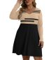 Glamorous Night Out Mini Dress Plus Size Women's V-neck Long Sleeve