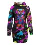 Paint Splash Pullover Hoodie Bear Women With Raglan Sleeve