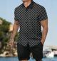 Button Down Shirt & Shorts Business Summer Shirt Set Smart Casual Style