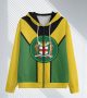 Jamaican Cutler Hoodie Zip Up Sweater With Pocket Interlock