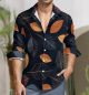 Men Shirt Long Sleeve Leaf with Pocket And Buttons LS