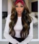 UNIce 14 inch Balayage Blonde Highlight Ombre Body Wave Headband Wig 150% Density