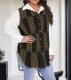 Essential Women Abstract Shirt Black & Gold With Long Sleeve