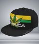 Jamaican Weed Leaf Hat Baseball Cap With Flat Brim