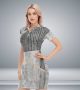 Stylish Stripes Mini Dress Elevate Your Look with Polo Collar