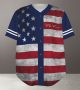 USA Men Baseball Jersey Textured Game Day Home Run Look