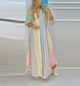 Women Boho Printed Maxi Dress Long Shirts Summer