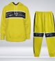 Workout Tracksuit Hoodie Men Yellow Pullover Street Gear
