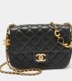 Chanel Black Quilted Leather Small Coco Hearts Square Flap Bag