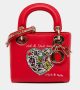Dior Red Limited Edition Niki de Saint Phalle Embroidered Leather Medium Lady Dior Bag