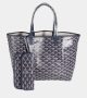 Goyard Navy Goyardine Canvas Saint Louis PM bag