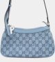 Gucci PALACE Blue Canvas GG-P Canvas Half Moon Mini Shoulder Bag